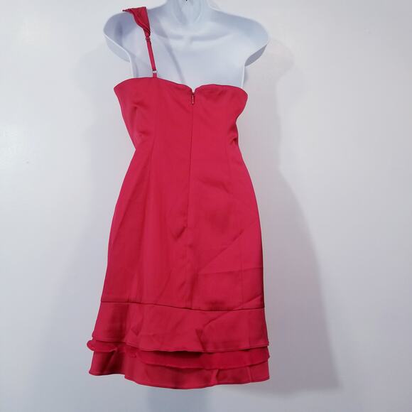 BCBGMaxAzria Jonesy Ruby Red Ruffle Mini Dress - Picture 3 of 13